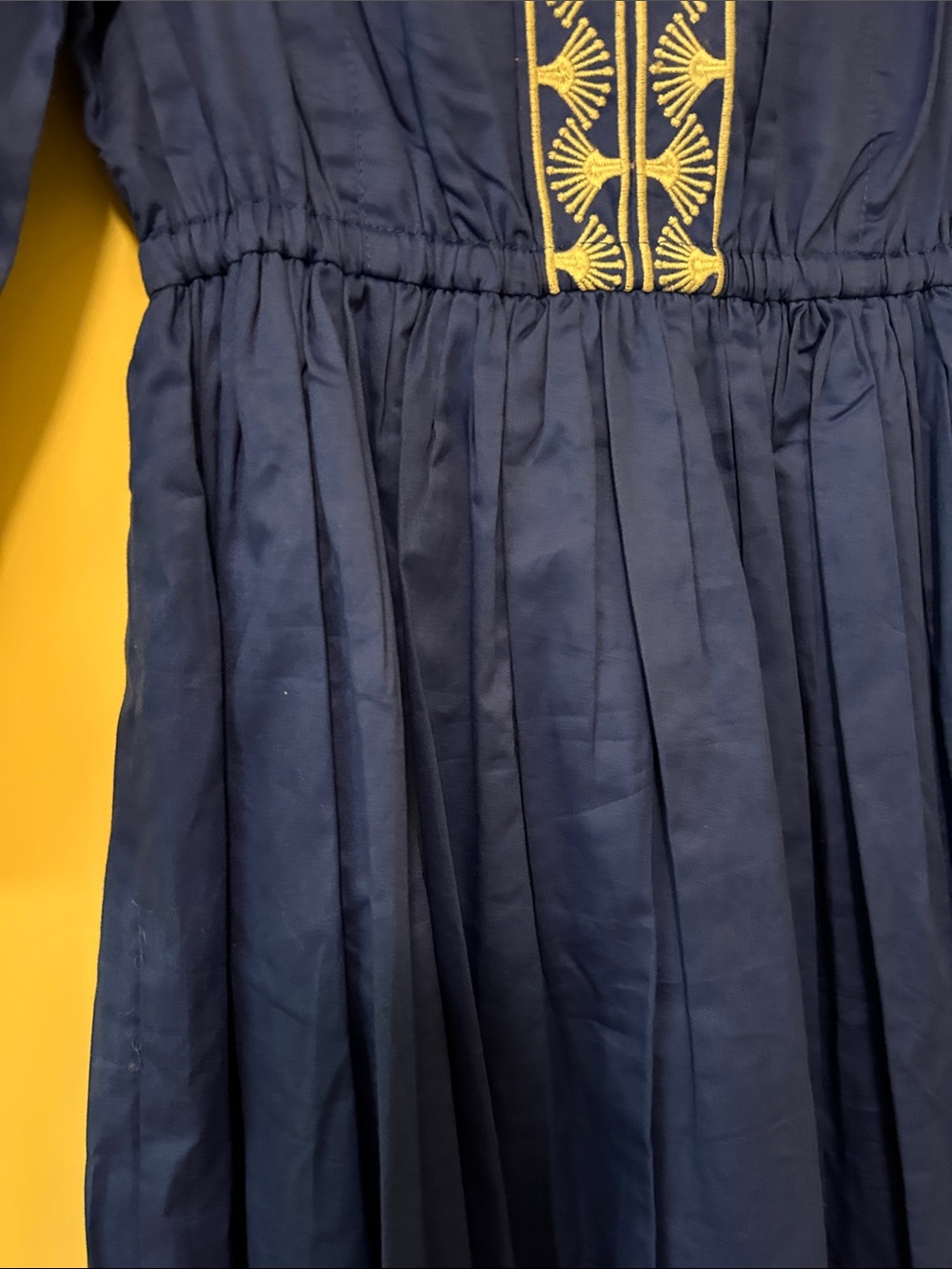 Hyacinth House Blue Embroidered Midi Dress with White Trim by Winchester - Picture 8 of 14